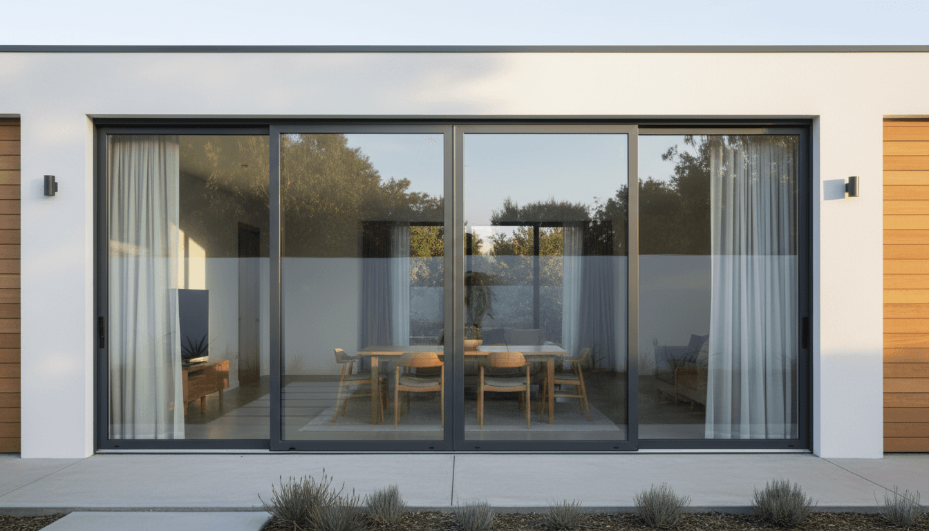Home extension with glass bi-fold doors and garden view
